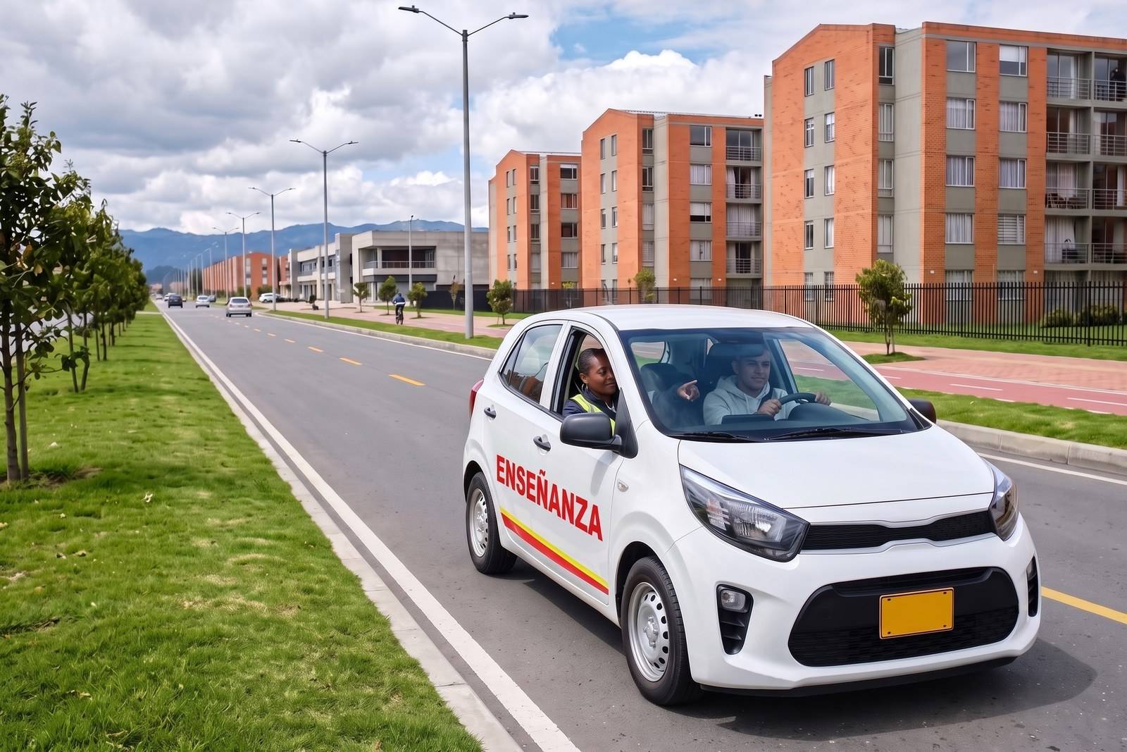 Práctica del curso de carro B1 en un vehículo de enseñanza con instructor en Bosa