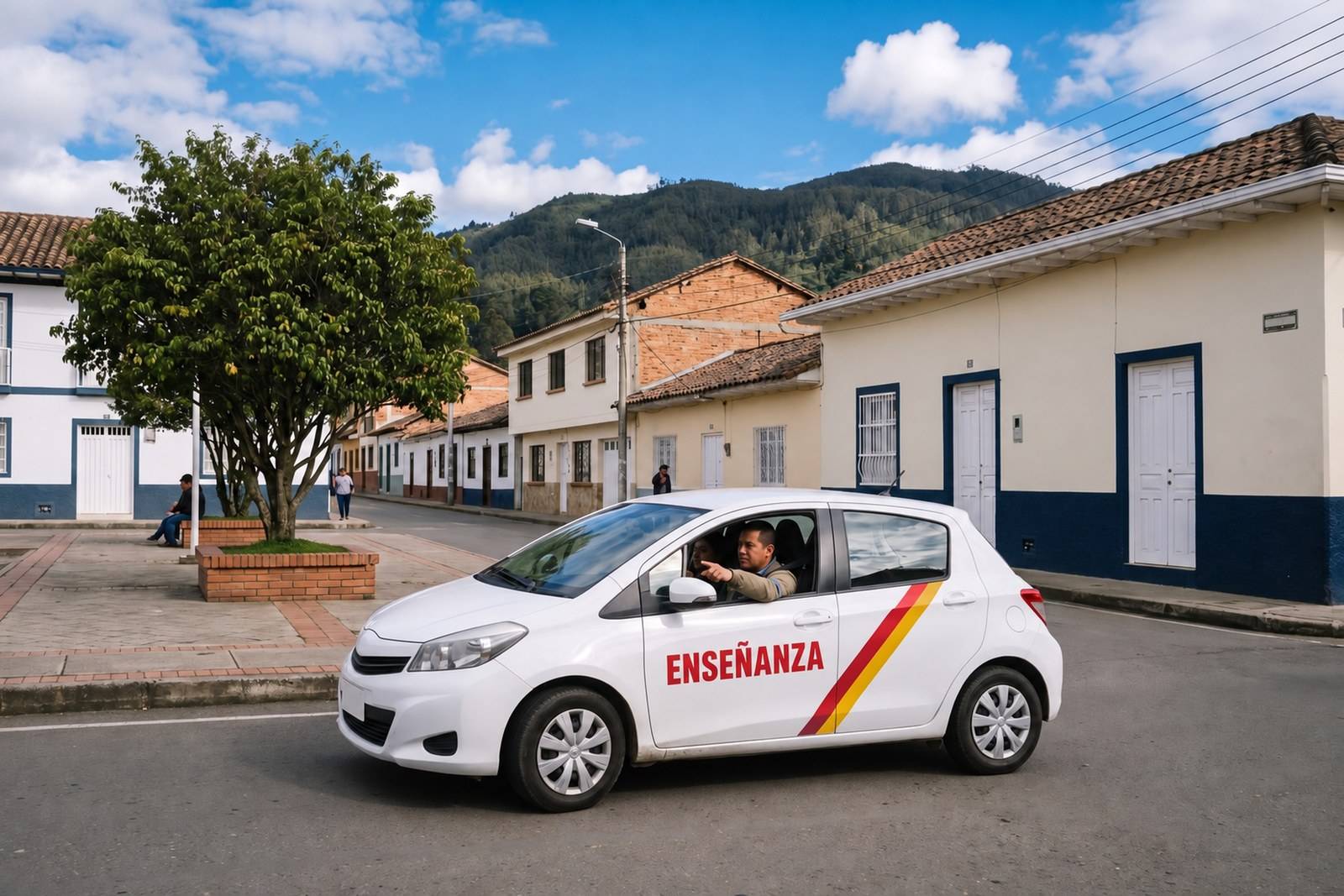 Práctica del curso de carro B1 en un vehículo de enseñanza con instructor en Facatativá