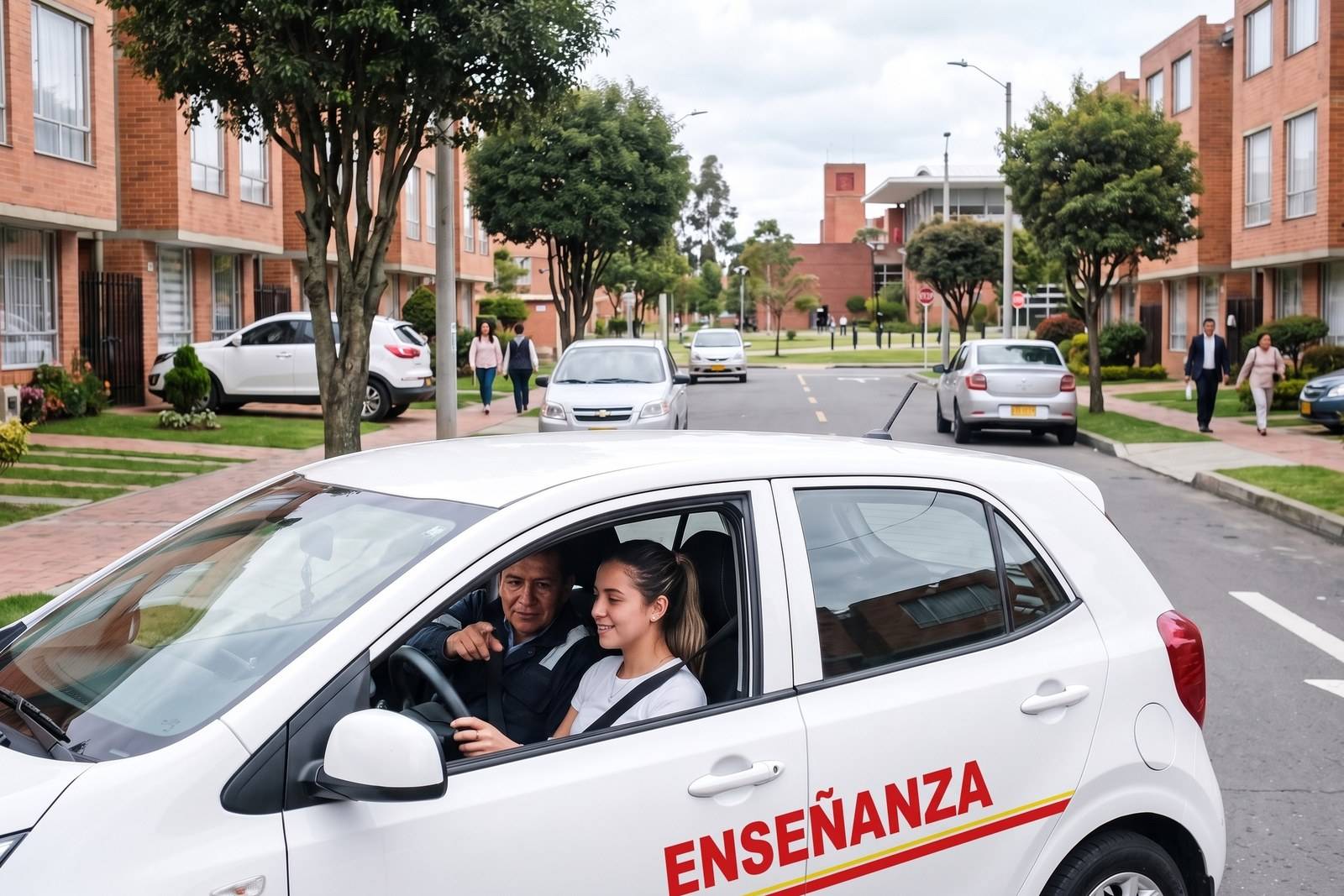 Práctica del curso de carro B1 en un vehículo de enseñanza con instructor en Tunjuelito