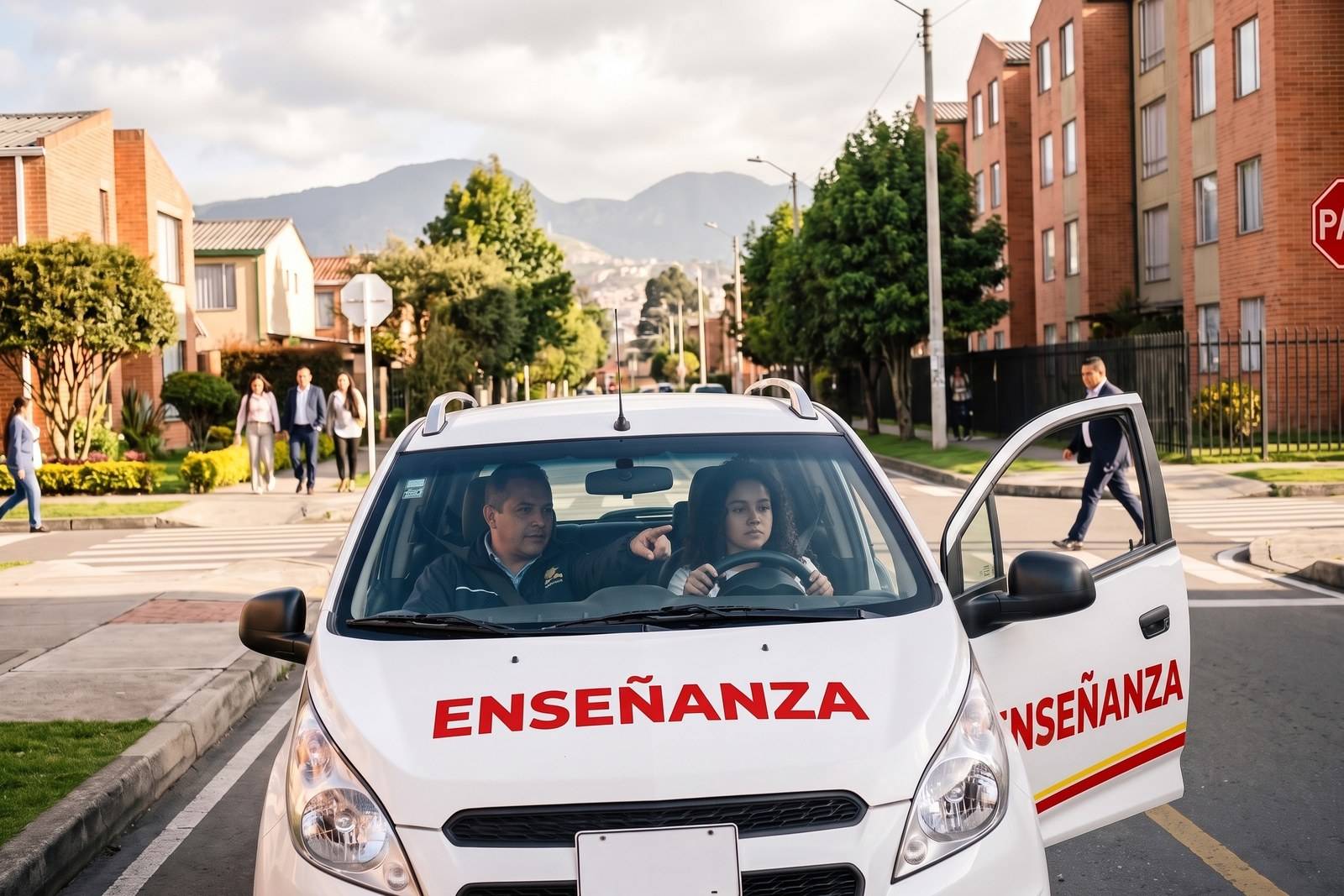 Práctica del curso de carro B1 en un vehículo de enseñanza con instructor en Usme