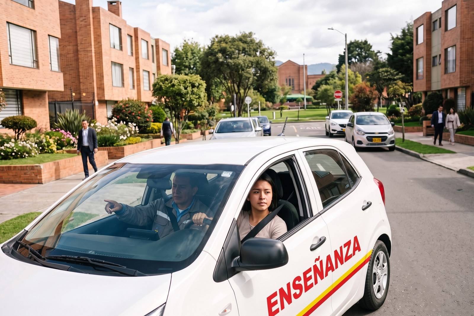 Práctica del curso de carro B1 en un vehículo de enseñanza con instructor en Usaquén