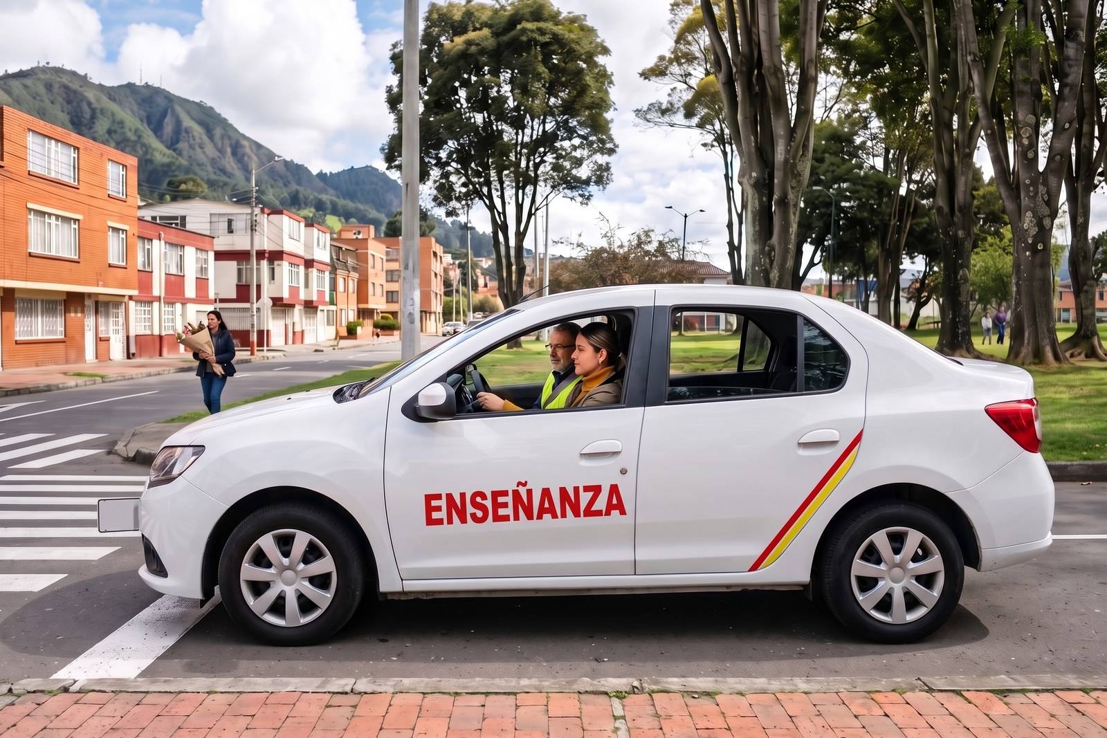 Práctica del curso de carro B1 en un vehículo de enseñanza con instructor en Chapinero