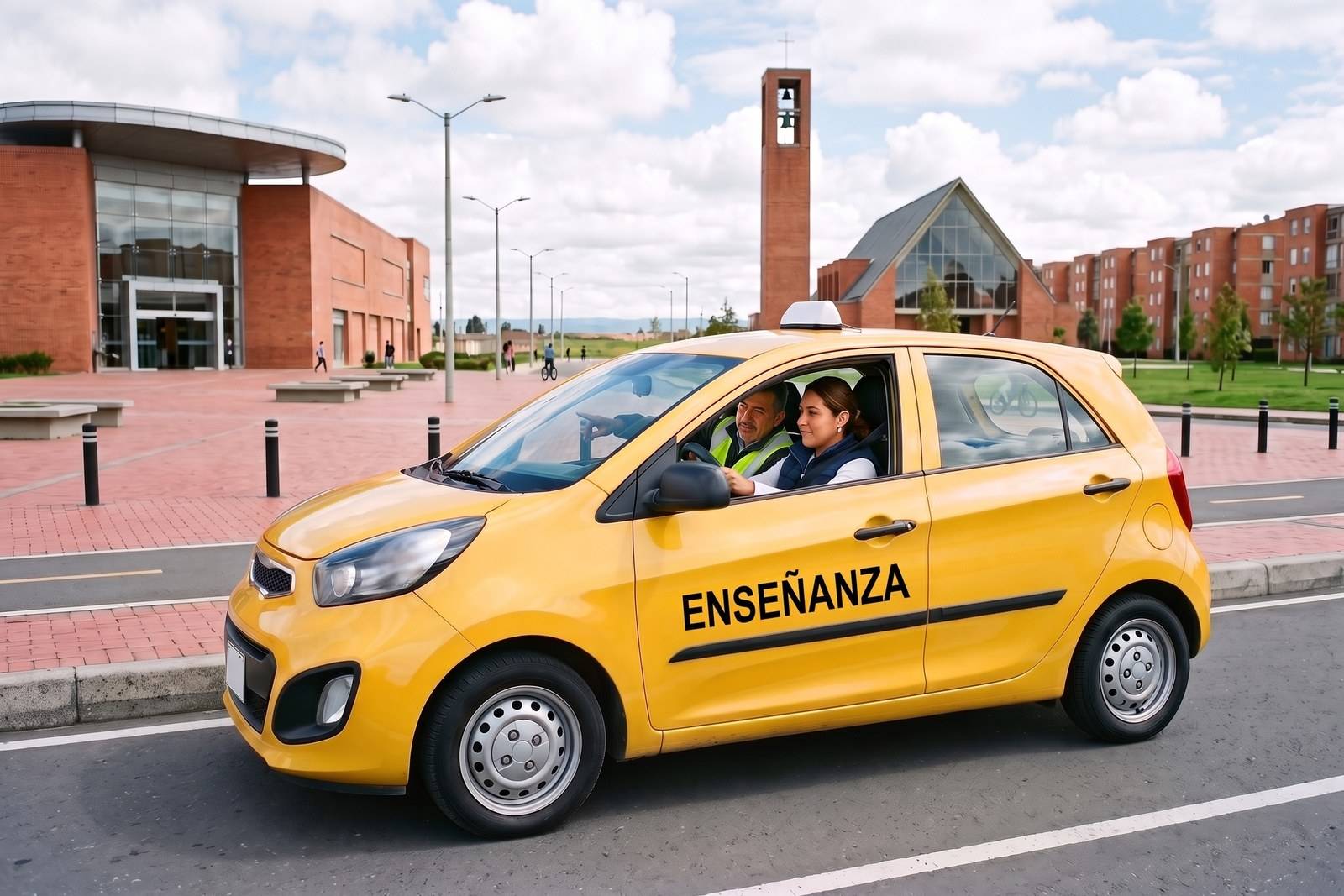 Práctica del curso de servicio público C1 en un taxi de enseñanza en Bosa