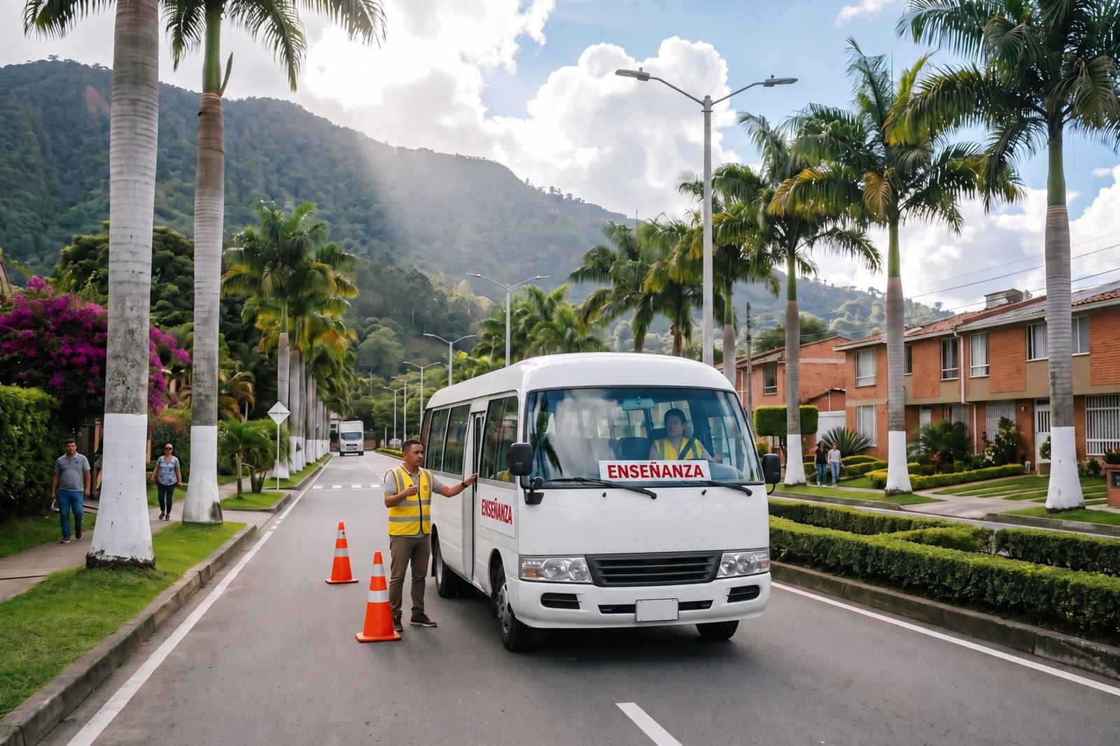 Práctica del curso C2 en un vehículo pesado de enseñanza con instructor en Fusagasugá