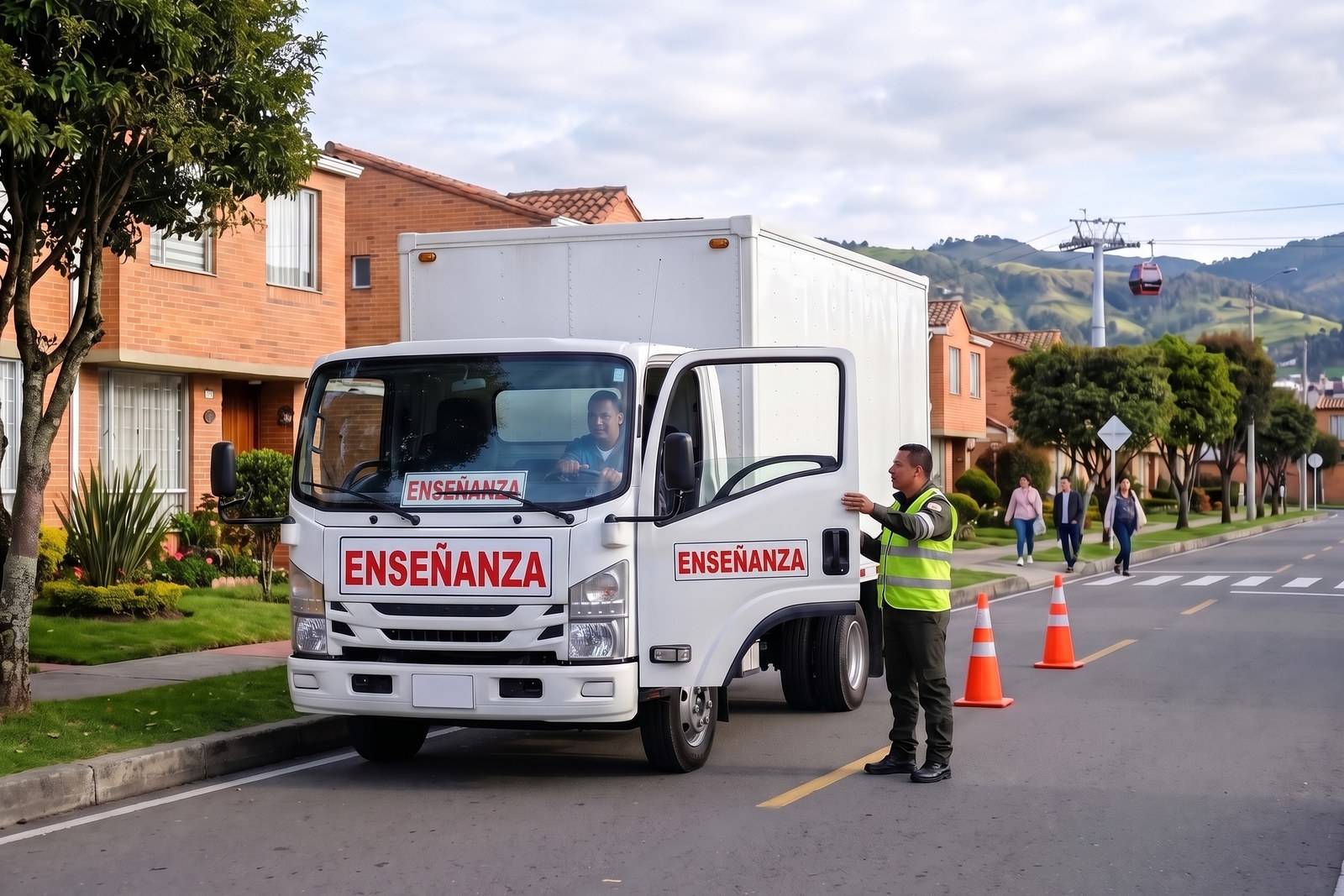 Práctica del curso C2 en un vehículo pesado de enseñanza con instructor en Usme