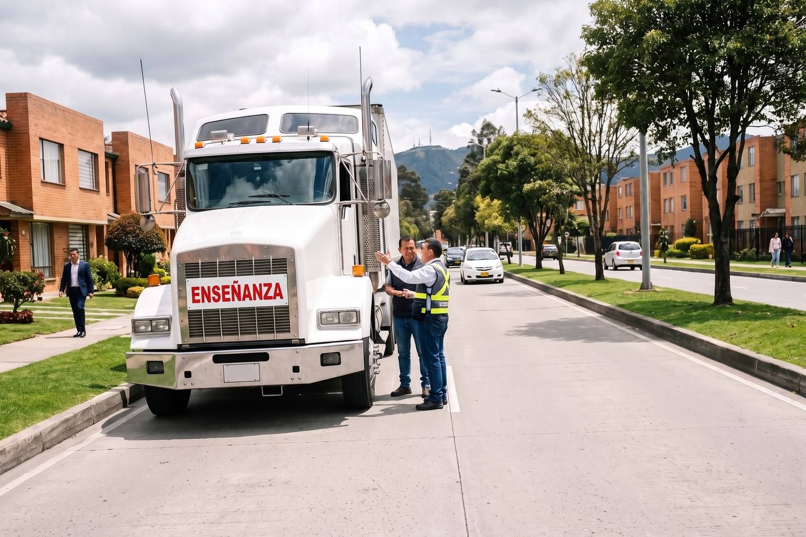 Práctica del curso C3 junto a una tractomula de enseñanza en Venecia