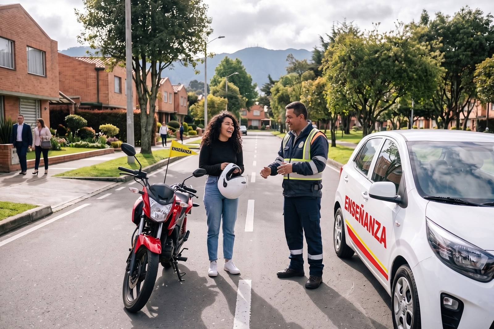 Vehículos de enseñanza del combo moto y carro (A2 + B1) con instructor en Venecia